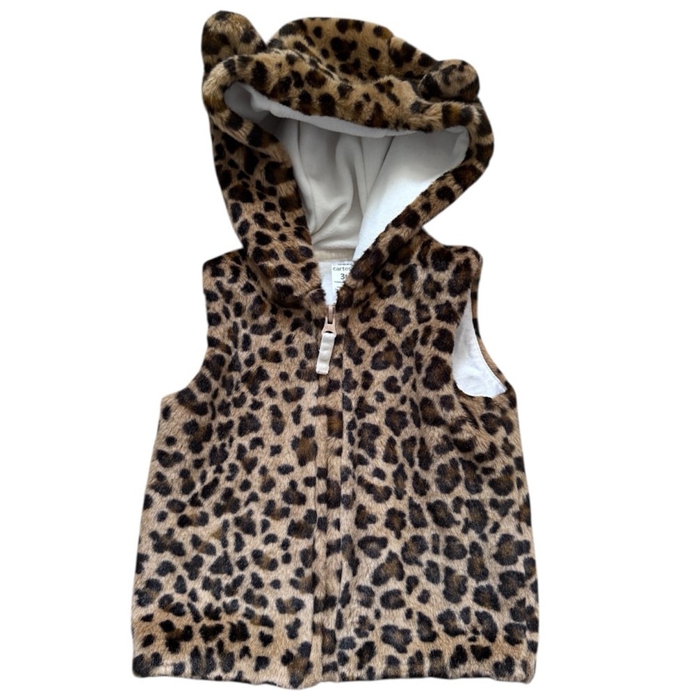 3t girls Carter's Brown Leopard Print Vest